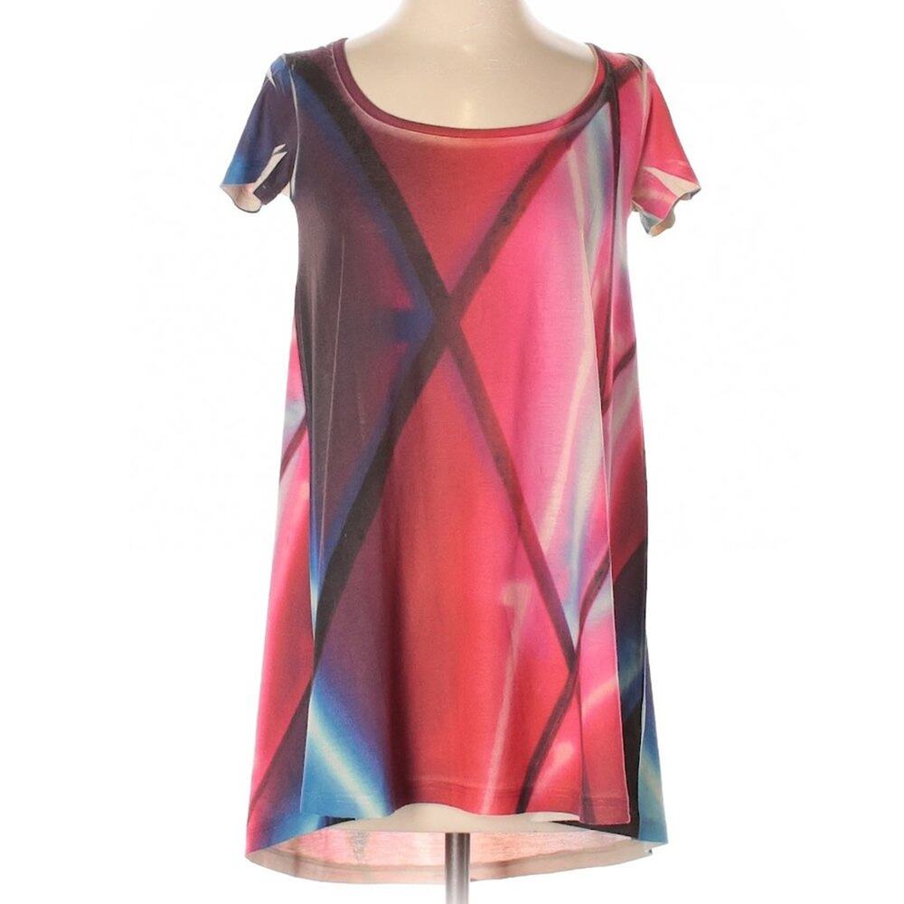 Obey Propaganda Disco Laser Show Multicolor Rave Tunic Top Shirt